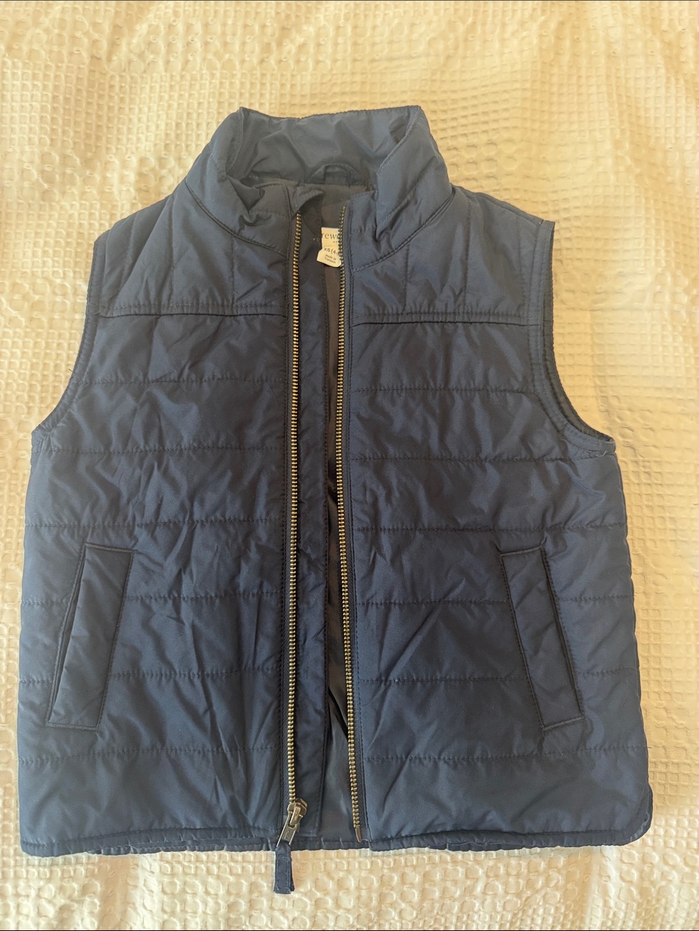 J. Crew Factory Boys' Navy Quilted Puffer Vest